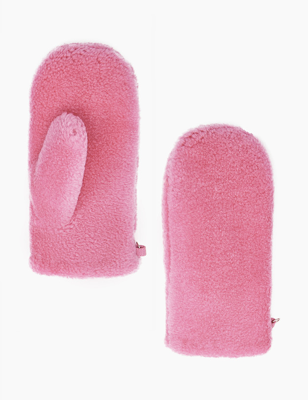 Розовые шерстяные женские варежки MASCOTTE 717-3212-506 | ракурс 2