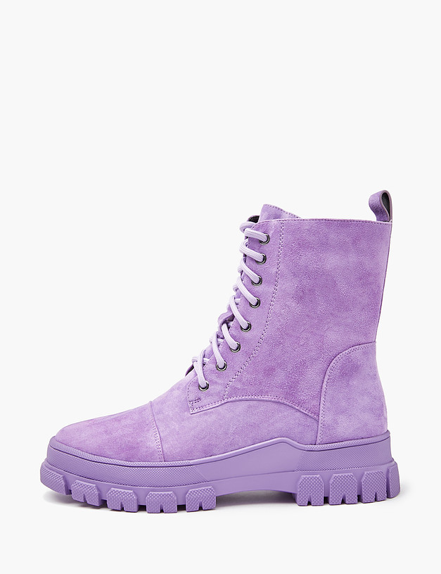Фиолетовые женские зимние ботинки MASCOTTE 233-122631-4626M | ракурс 2