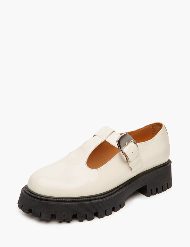 Белые женские туфли Мэри Джейн MASCOTTE 234-123516-3778M | ракурс 2