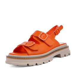 119-41WK-058SS Туфли летние женские и.кожа/и.кожа оранж, INSTREET