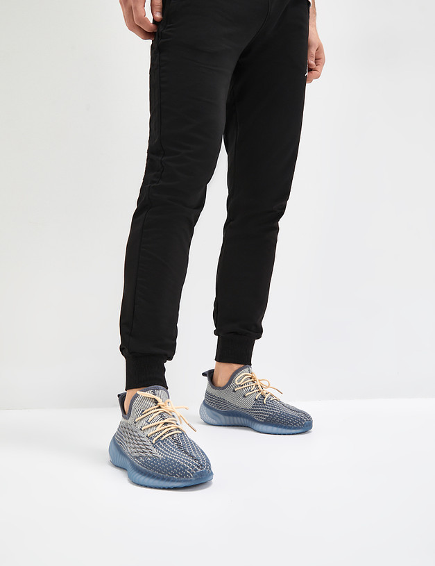 Синие мужские кроссовки из текстиля MASCOTTE 189-313121-0203 | ракурс 1