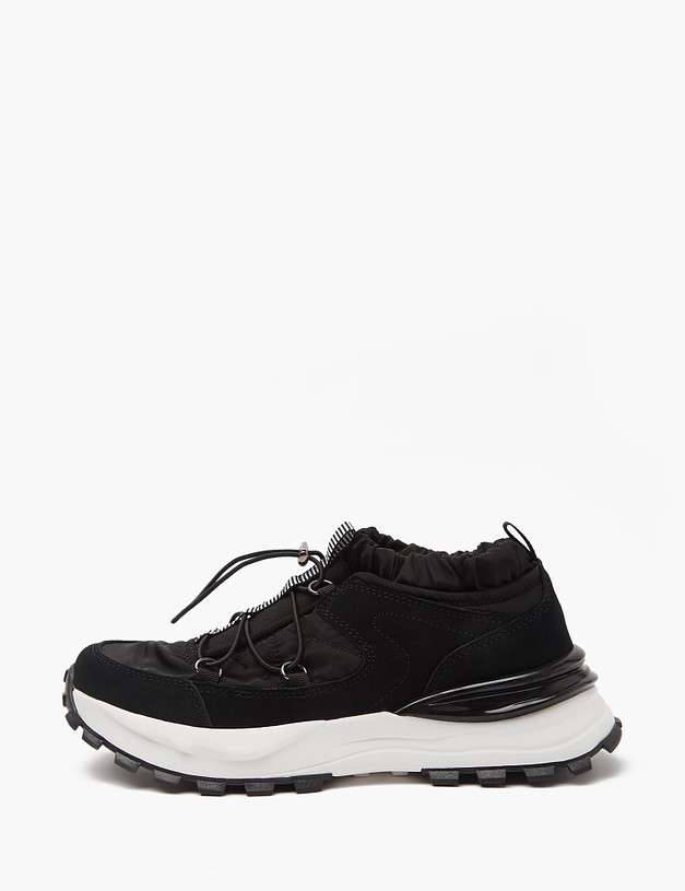 Черные женские кроссовки из текстиля MASCOTTE 151-410921-0202 | ракурс 2