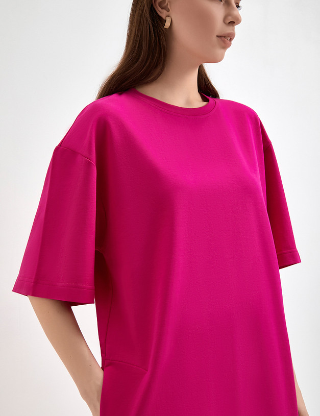 Платье-футболка цвета фуксии MASCOTTE 790-3110-2684 | ракурс 7