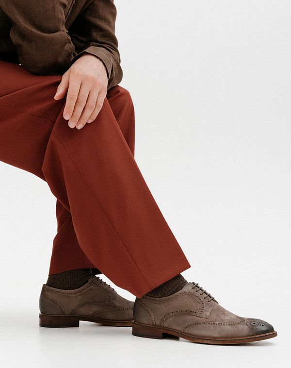 Бежевые мужские броги 5990₽