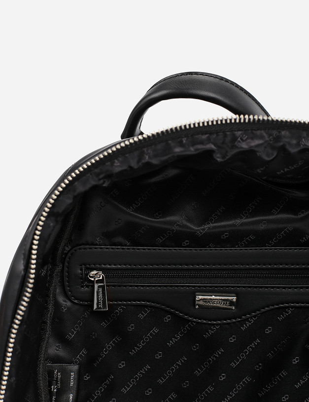 Черный женский стеганый рюкзак MASCOTTE 670-1217-602 | ракурс 4