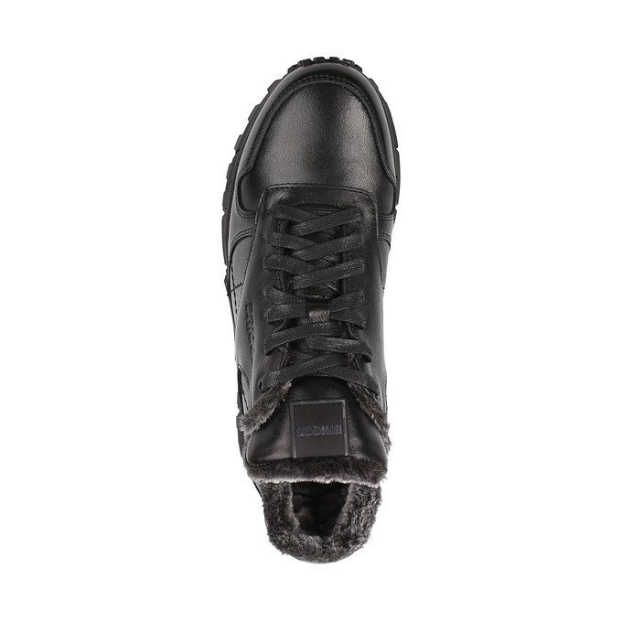 Черные кожаные мужские кроссовки BRIGGS