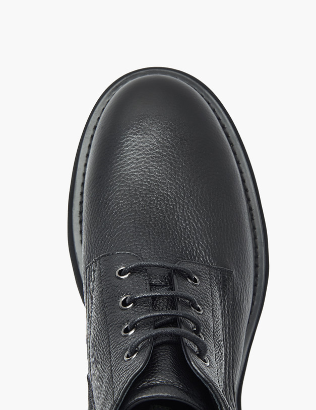 Черные мужские ботинки из кожи и нубука MASCOTTE 175-320824-0102 | ракурс 4