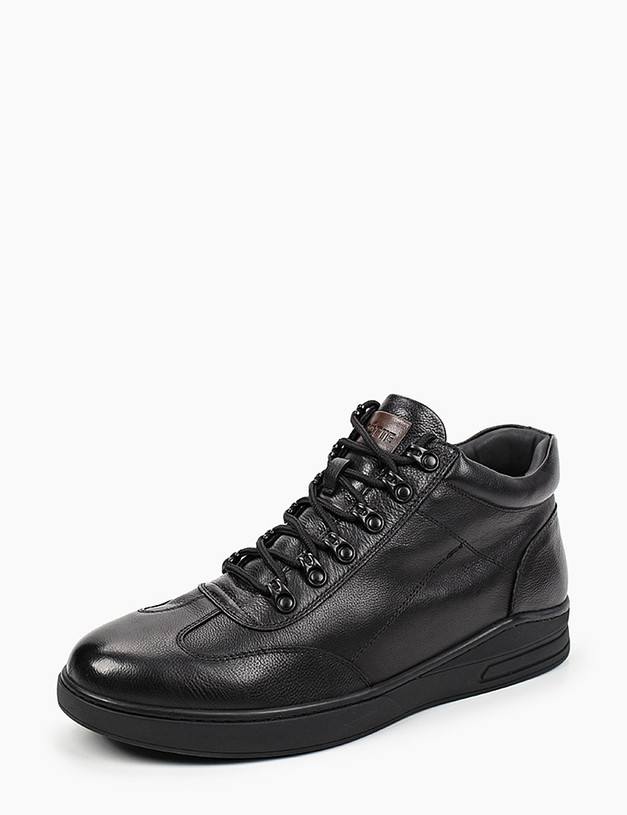 Черные мужские зимние ботинки на меху MASCOTTE 58-120234-3180M | ракурс 3