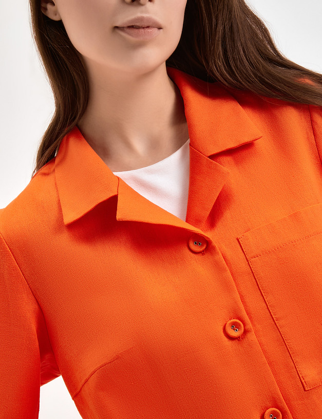 Оранжевый женский жакет с укороченными рукавами MASCOTTE 790-3120-2713 | ракурс 6