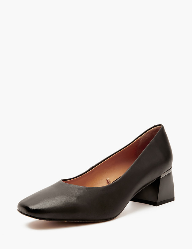 Черные женские туфли с квадратным мысом MASCOTTE 233-411111-0502 | ракурс 2