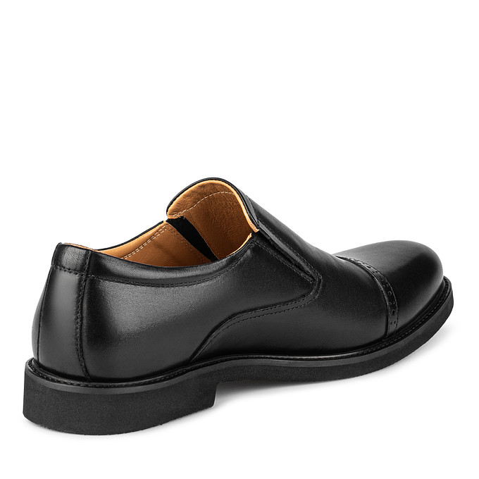 Черные мужские кожаные полуботинки без шнуровки Salamander