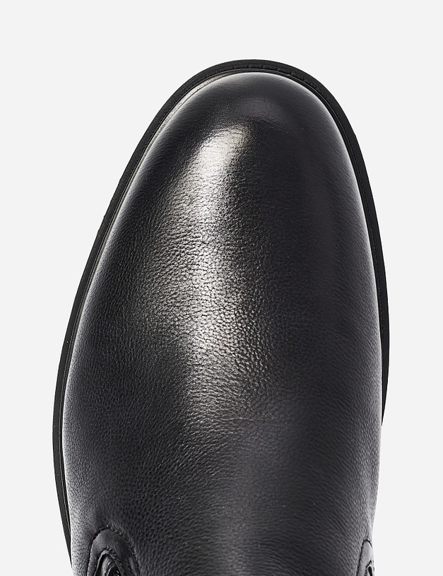 Черные зимние мужские ботинки из кожи MASCOTTE 104-1215133-3180M | ракурс 6