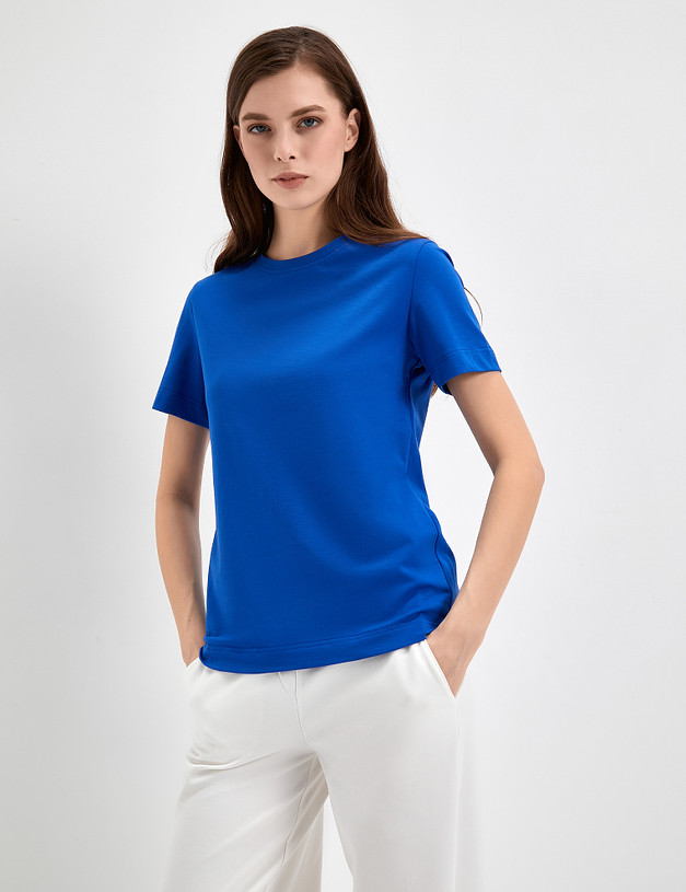 Синяя женская футболка MASCOTTE 790-3114-2603 | ракурс 5