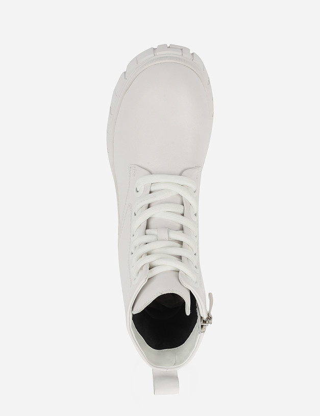 Белые кожаные женские ботинки MASCOTTE 15-120221-4120M | ракурс 5