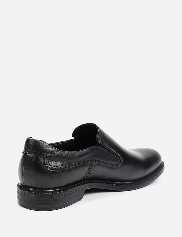 Черные мужские туфли без шнуровки 58-121611-0102