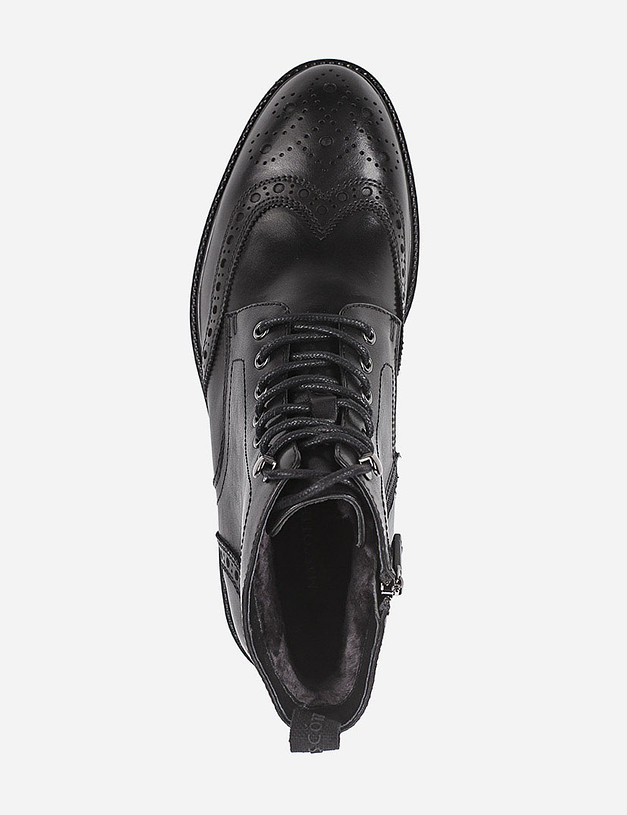 Черные зимние мужские ботинки MASCOTTE 128-024532-0102 | ракурс 4