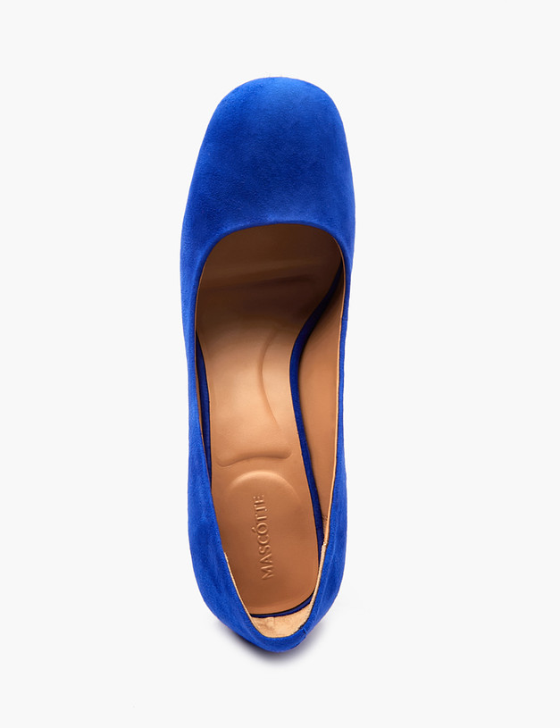 Синие велюровые женские туфли MASCOTTE 175-4123112-4628M | ракурс 4