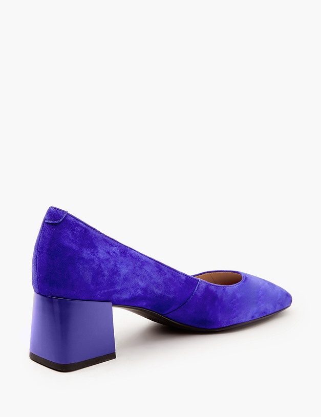 Темно-фиолетовые женские туфли из велюра MASCOTTE 175-3182612-0603 | ракурс 3