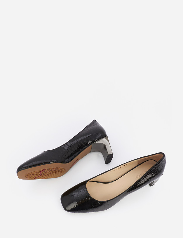 Черные лаковые женские туфли MASCOTTE 21-120611-5124M | ракурс 7