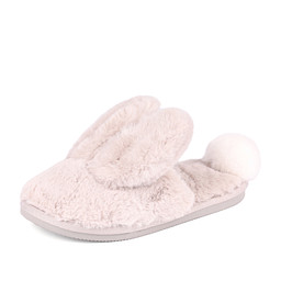 399-42-SWK-008 Тапочки домашние жен. и.мех/текстиль серый, Zenden