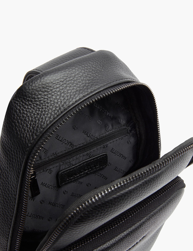 Черная мужская сумка-слинг MASCOTTE 602-3113-102 | ракурс 4