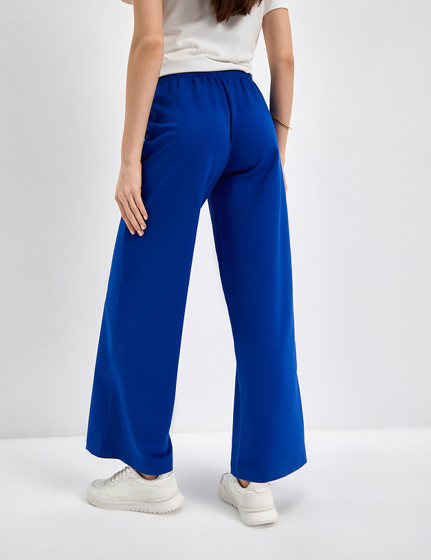 Синие женские брюки с эластичным поясом MASCOTTE 790-3112-2603 | ракурс 5
