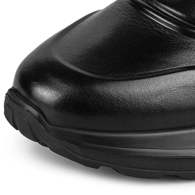 Черные мужские кроссовки из кожи с рельефной подошвой Briggs