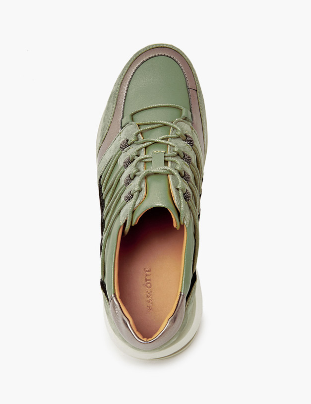 Зеленые женские кроссовки MASCOTTE 22-211216-3519M | ракурс 4