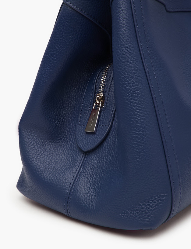 Синяя женская сумка из кожи MASCOTTE 660-2254-103 | ракурс 6