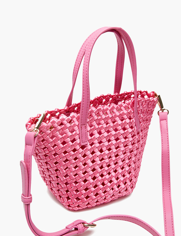 Розовая женская плетеная сумка MASCOTTE 647-4111-206 | ракурс 4