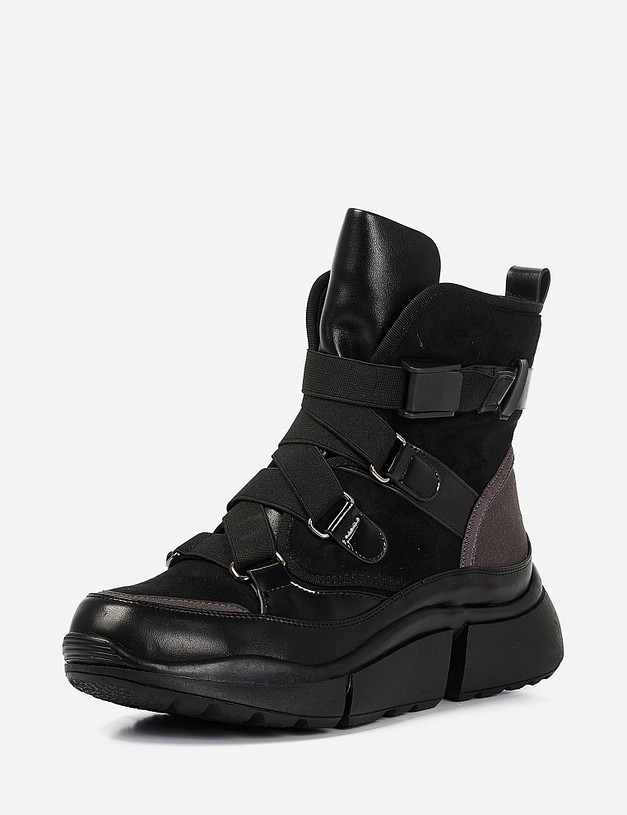 Черные женские ботинки MASCOTTE 25-921722-0202 | ракурс 3