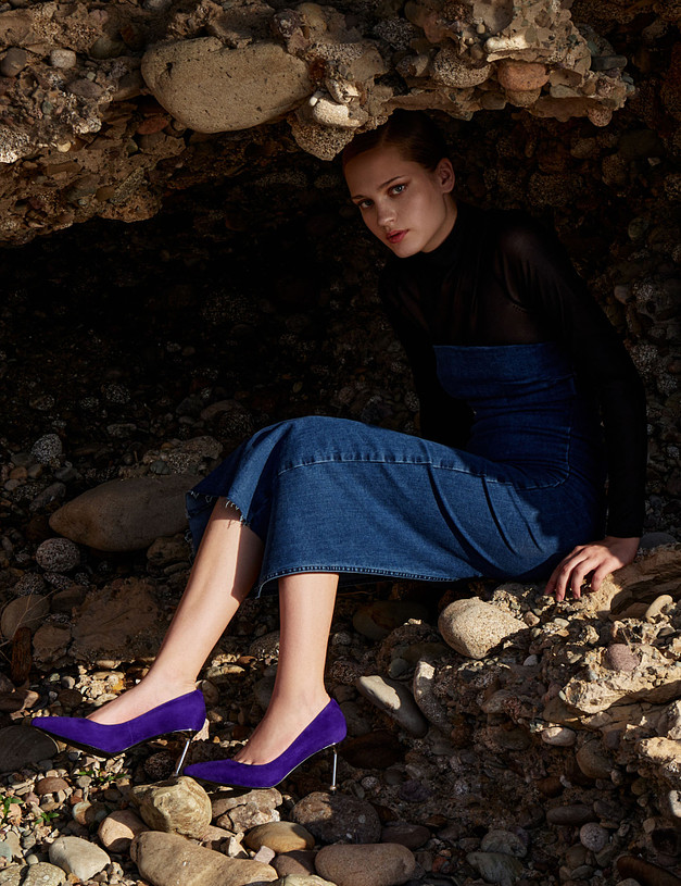 Темно-фиолетовые женские туфли на шпильке MASCOTTE 172-210211-0603 | ракурс 1