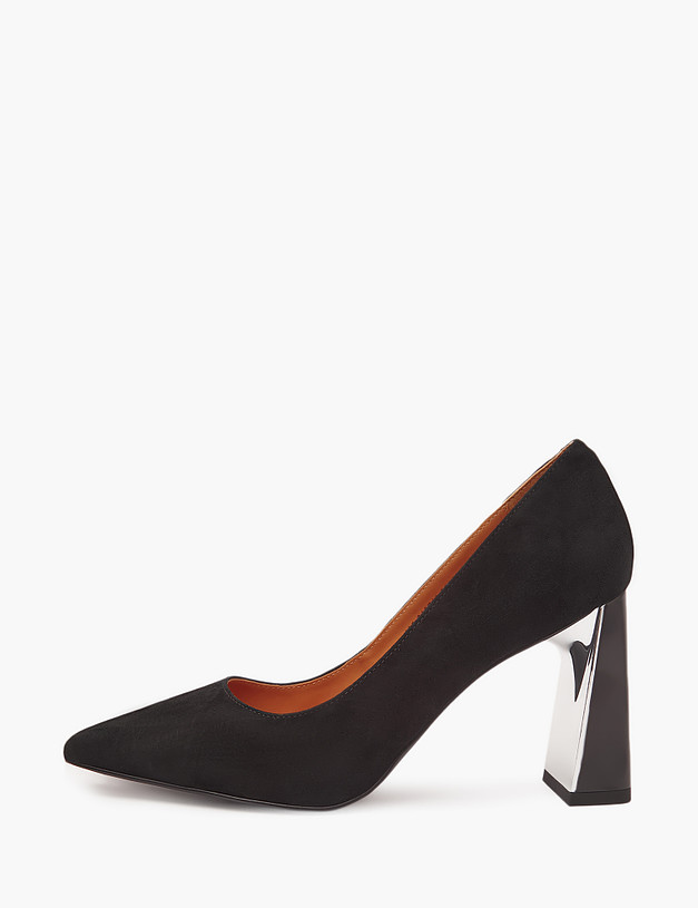 Черные велюровые женские туфли MASCOTTE 100-310711-0602 | ракурс 1