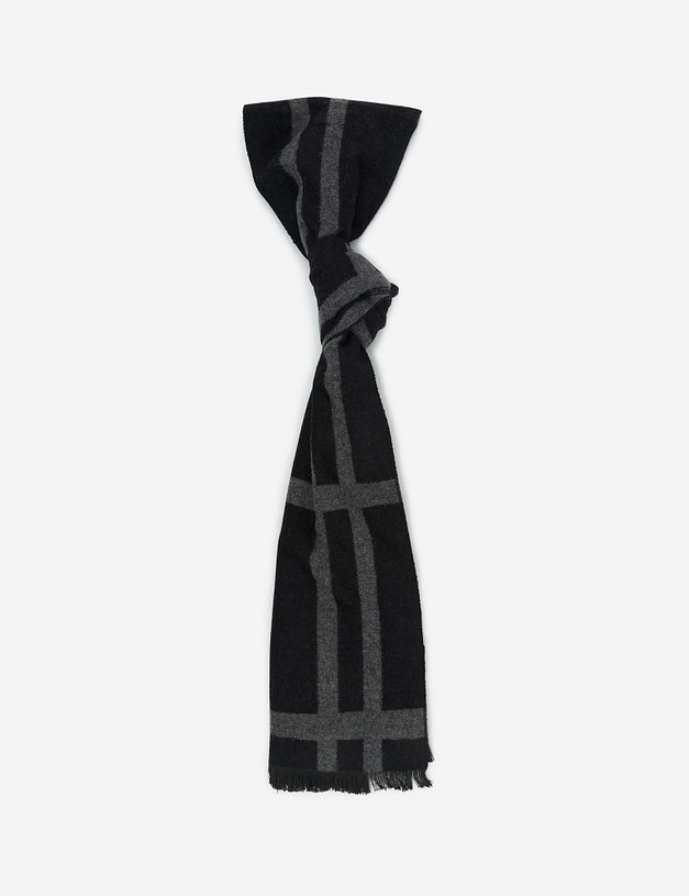 Серый мужской шарф MASCOTTE 730-0222-2410 | ракурс 1