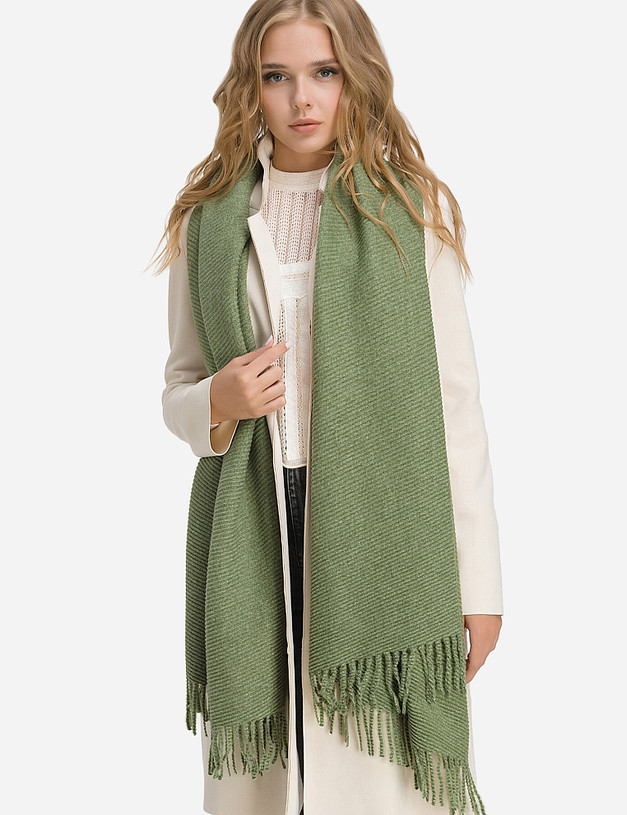 Зеленый женский шарф MASCOTTE 766-0218-2404 | ракурс 3