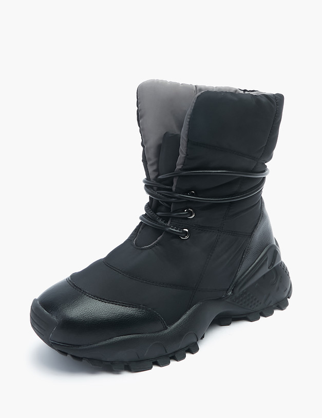 Черные женские ботинки-дутики MASCOTTE 234-123852-0202 | ракурс 2