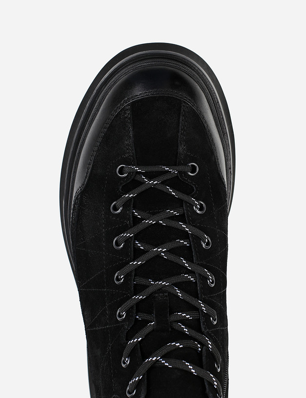 Черные мужские ботинки с контрастными вставками MASCOTTE 22-1210632-3205M | ракурс 4