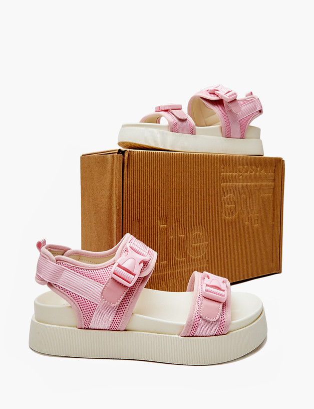 Розовые женские сандалии на платформе MASCOTTE 234-416321-0206 | ракурс 7