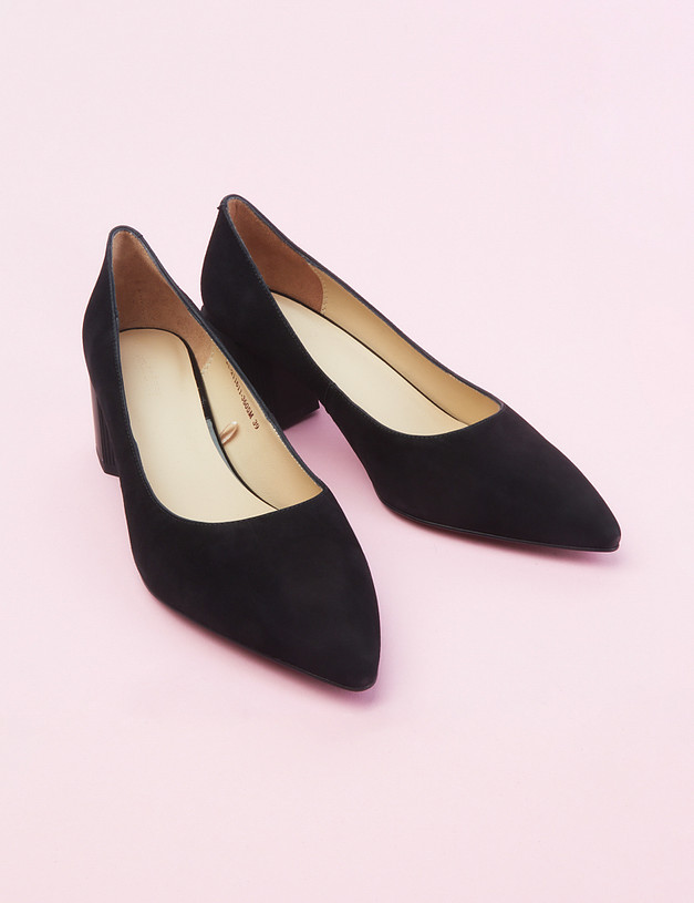 Черные велюровые женские туфли MASCOTTE 21-211611-3605M | ракурс 6