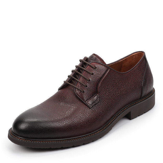 Бордовые мужские кожаные туфли со шнуровкой «Томас Мюнц»
