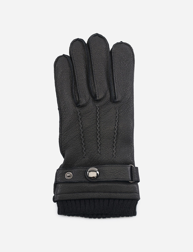 Черные демисезонные мужские перчатки MASCOTTE 717-0216-0102 | ракурс 1