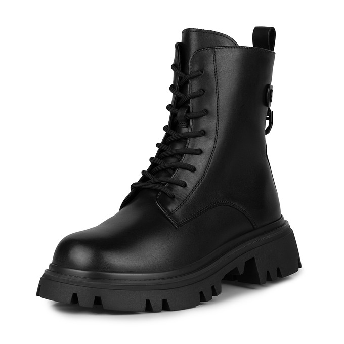 Черные женские ботинки кожаные "Томас Мюнц"