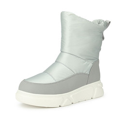 245-52WB-030TW Полусапоги для активного отдыха женские текстиль-кож.спилок/шерсть-и.мех серый, INSTREET