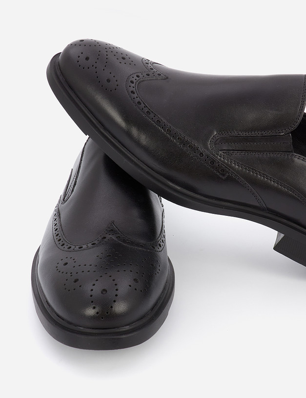 Черные мужские туфли MASCOTTE 128-122511-0102 | ракурс 7