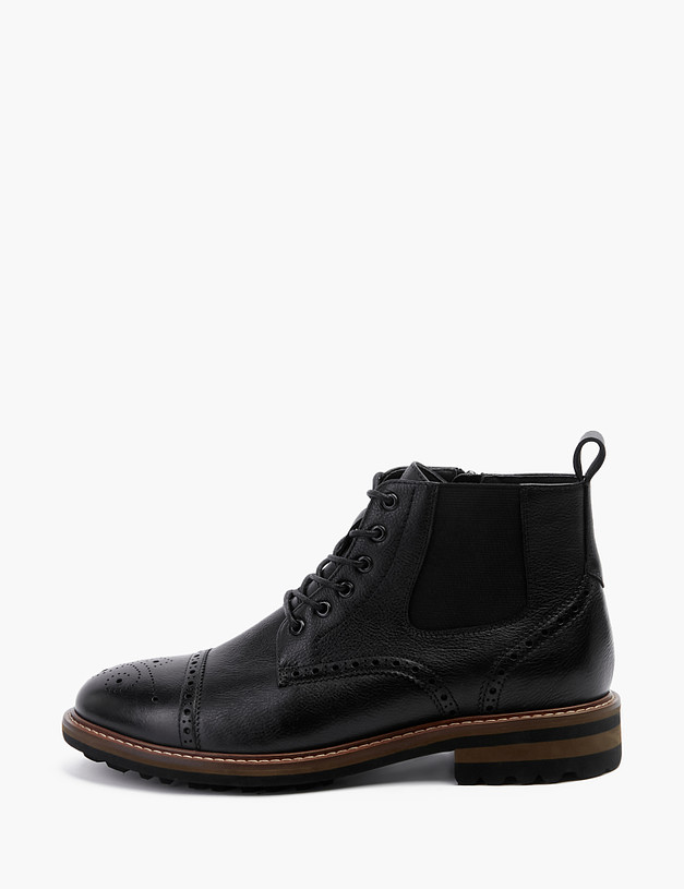 Черные мужские ботинки с контрастной подошвой MASCOTTE 22-222826-0102 | ракурс 1