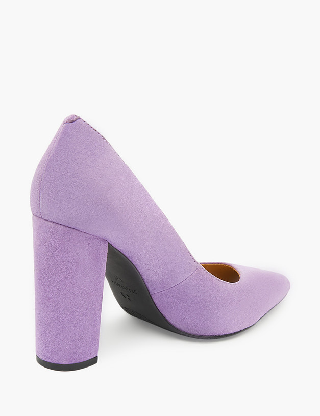 Фиолетовые женские туфли из велюра MASCOTTE 172-3183811-4626M | ракурс 4