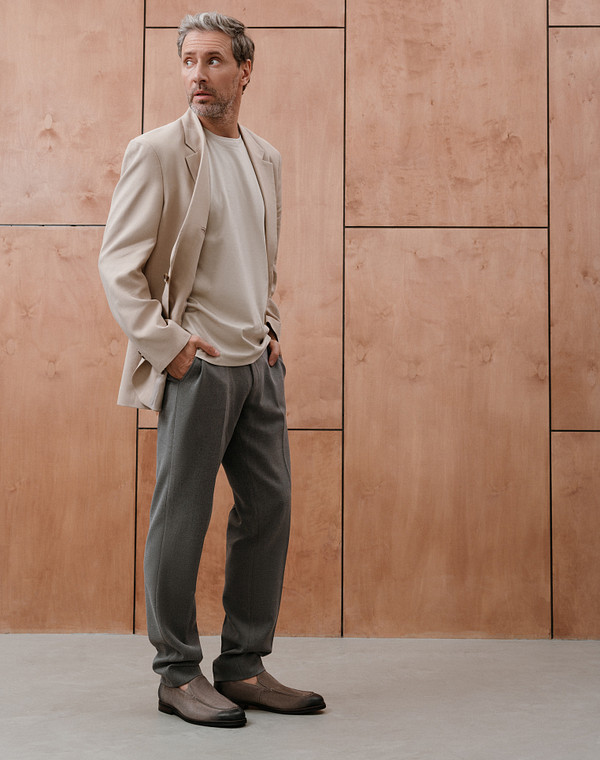 Бежевые мужские лоферы 5990₽