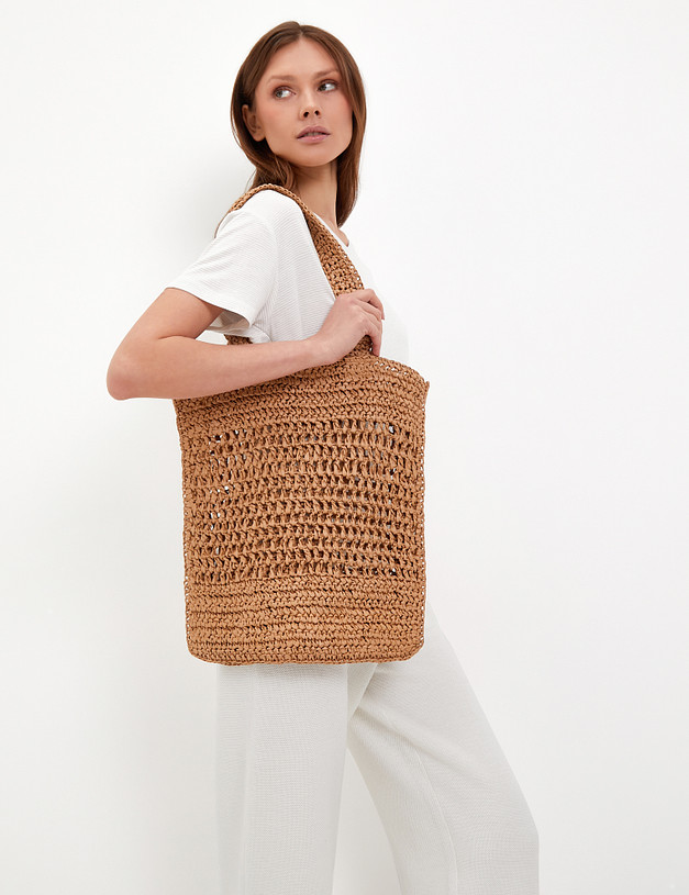 Плетеная женская сумка-шоппер MASCOTTE 776-4130-2409 | ракурс 1