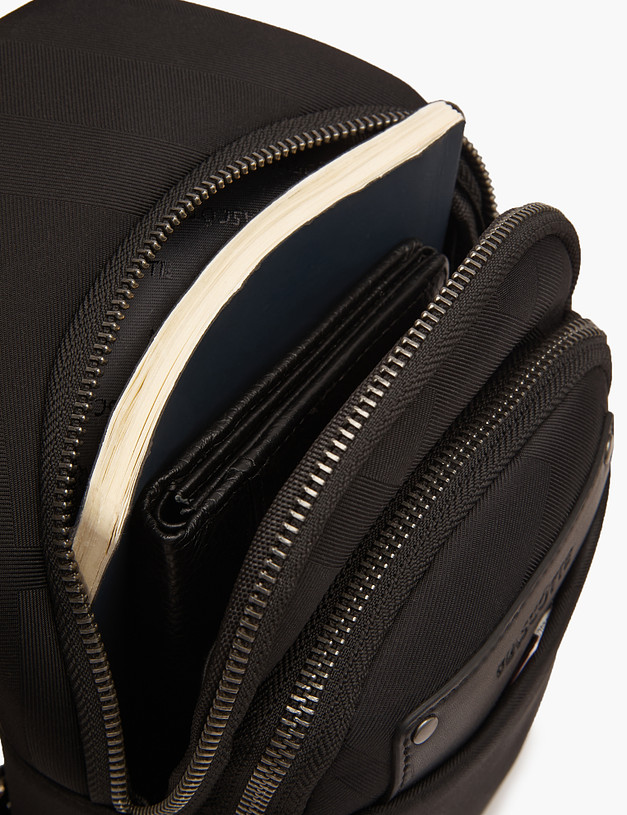 Черная мужская сумка-слинг MASCOTTE 604-3229-202 | ракурс 8