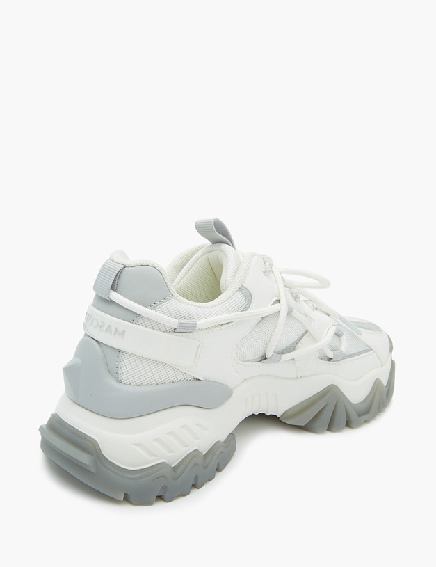 Белые массивные женские кроссовки MASCOTTE 64-310122-0201 | ракурс 5